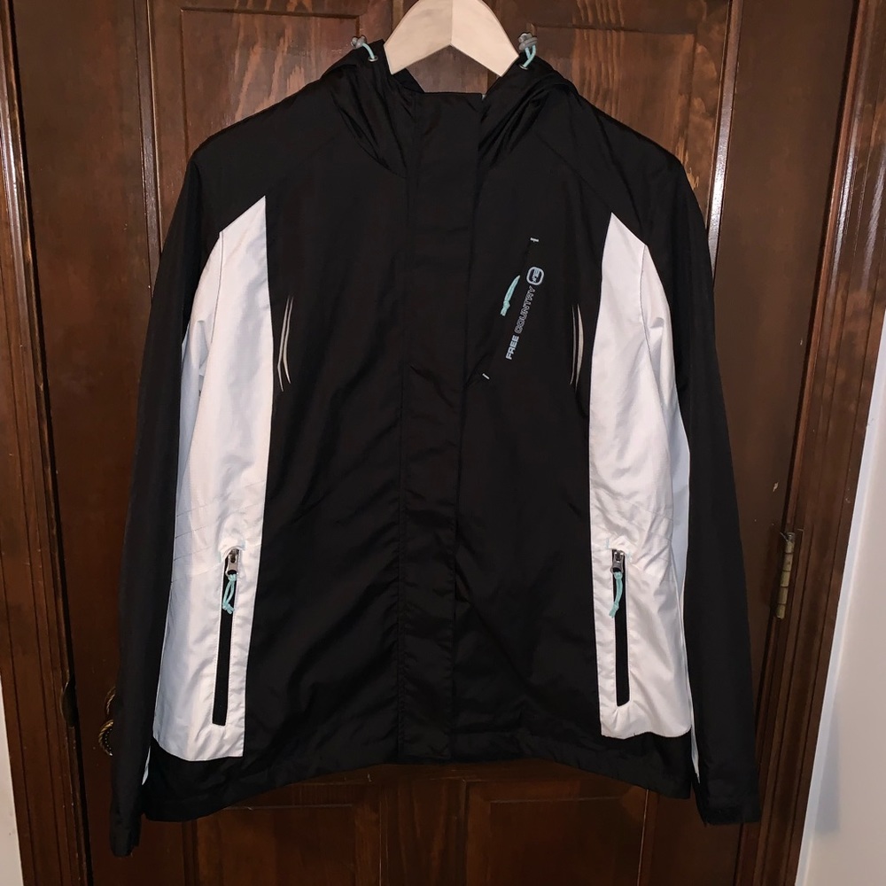 Free Country Black & White Athletx Windbreaker Jacket